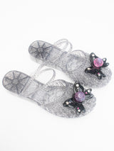 RIBBON JEWEL CANDY JELLY SHOES SET