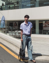 Ice Washed Wide Denim Pants