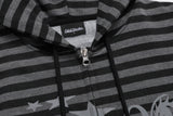 In The Nineties Stripe Hooded Zip-Up