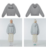 Emblem-print hooded sweatshirt