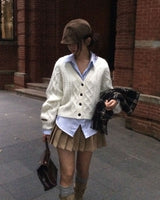 [ORIGINAL] Sand Color Heavy Knit Cardigan