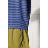 PIGMENT STRIPE T SHIRT / BLUE