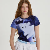 Gradation Maltese half sleeve T-shirt