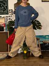  Wildflower Appliqué Pants _ Beige&Red