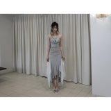 【MADE】chiffon flutter skirt, gray