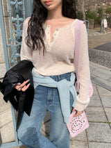 [MADE] Rules Button Henley Neck Knit