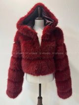 Red crop fur-JK