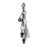 shell gemstone keyring (pink mix)