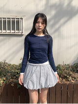 チェックバルーンスカート (2C)