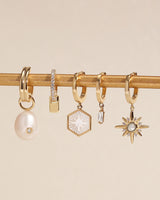 Freshwater Pearl Huggie 925 Silver Hoop Earring E043-04G