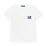 DOT HOLY LOGO SLIM FIT SHORT SLEEVE TEE_WHITE&NAVY