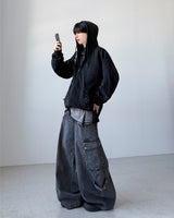Quiet Black Curved Denim