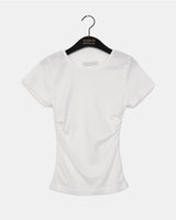 ウィンクルサイドシャーリングUネックショートスリーブTシャツ