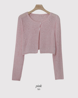 Flower Two Button Knit Bolero Cardigan (3color)