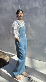EMBROIDERY OVERALL DENIM PANTS code 25011
