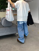 No.1179 SC printing wide denim PT