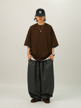 [SEMADE] HARBOR Waffle Round Neck Half 1/2 T