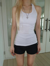 layered halter sleeveless