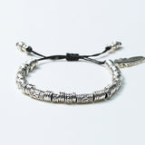 feather & antique silver beads bracelet