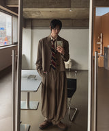 エリーアスリーボタンクロップドブレザースラックスセット