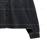 Mar Crop Cutting Denim Shirt
