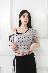 コントラストリボンTシャツ_スター