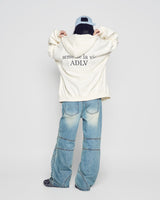 25FW ベーシックロゴナッピングフーディージップアップ クリーム