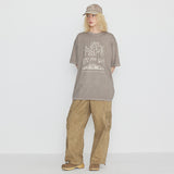 Washing Cotton Cargo Banding Pants Vintage Beige