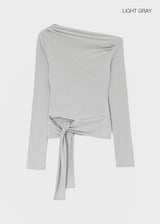 [MADE] Yuyu Strap Asymmetrical Long Sleeve Tee