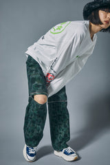 迷彩ジップパンツ