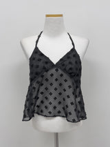 Flower See-through Halterneck Bustier