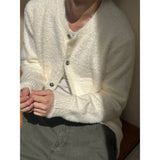 [Unisex] Angora round neck cardigan(5color)