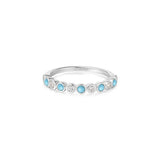 [Worn by Jung Yonghwa] Silver Bezel Lab Created Turquoise Ring R063-01H