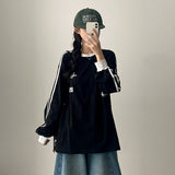 In-mi track line boxy fit long sleeve t-shirt
