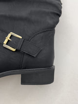 Two-buckle open-toe flip-flop boots