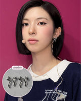 [ILLIT イロハ, NMIXX へウォン Piercing] バレリーナリボンピアス - Silver