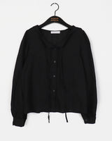 Kirvin ゲストルックボタンストラップラインブラウス