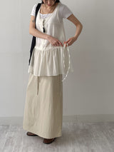 Somi See-through Frill Sleeveless Blouse