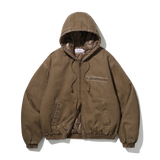 Over Dying Hooded Work Jacket (Beige)