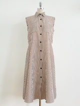 Tenza Stripe Sleeveless Shirt One Piece (Belt Set)
