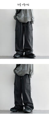 [3 Tier Length] [S–2XL]ティダタータンピンタックバンディングカーゴワイドパンツ (6 colors)