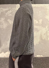 High-neck half zip-up knit 5COLOR