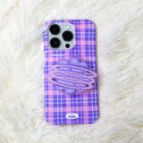 【MADE】Check glossy hard Phone case
