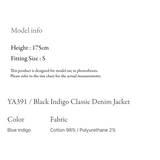 Black Indigo Classic Denim Jacket - YA391