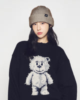 25FW TWO TONE LABEL POINT BEANIE