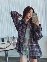 Doze loose fit check shirt
