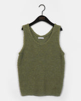 Kissin wool boucle sleeveless layered mini knit dress