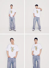 [24SS] マイネームイズファジーラビット半袖Tシャツ WHITE