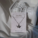 [IDLE Shuhua Necklace] プチエンジェルカラーボーンネックレス- シルバーカラー