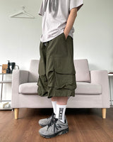 Nylon Cargo Bermuda Pants